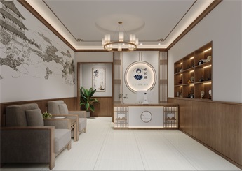 中醫(yī)理療館裝修設(shè)計案例效果圖